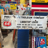 Vintage PHILLIPS 66 琺瑯 看板 1950'S 20-190