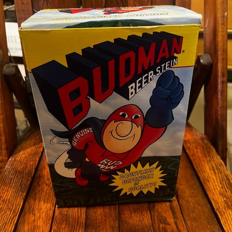 Vintage バドマン バドワイザー Beer ジョッキ 箱付き 17-193