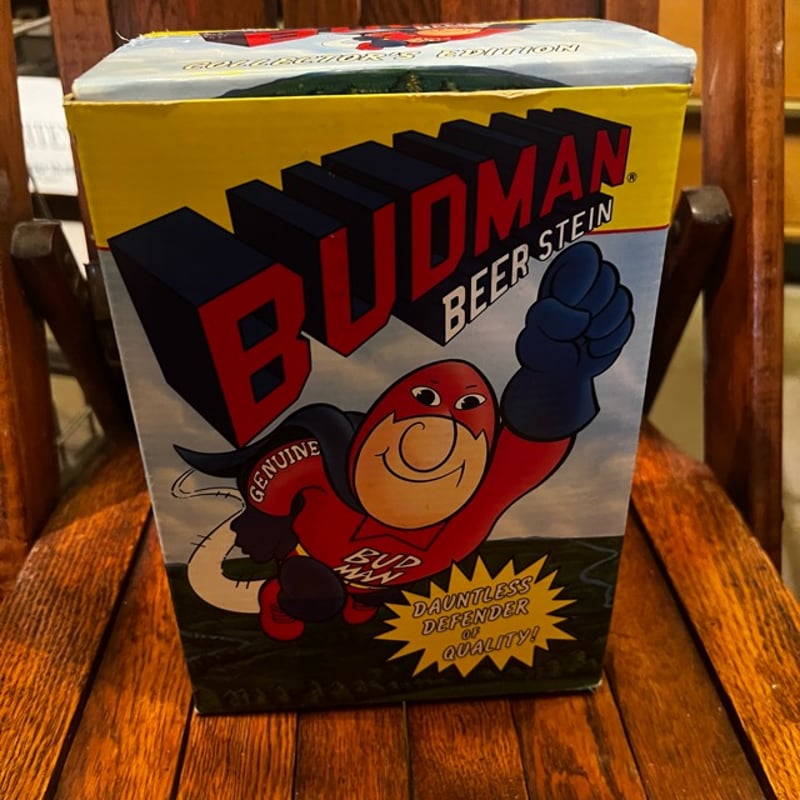 Vintage バドマン バドワイザー Beer ジョッキ 箱付き 17-193