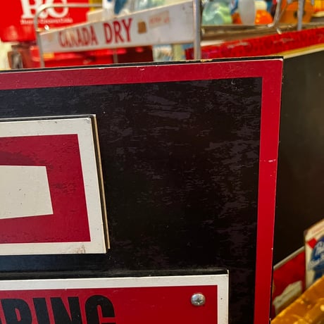 Vintage WARNING SIGN（木製） 17-176