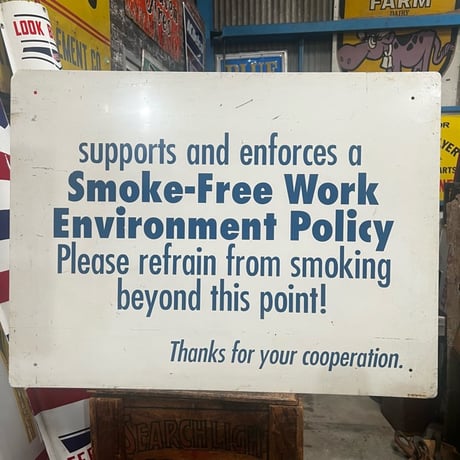 Vintage SMOKE-FREE SIGN 18-244-11