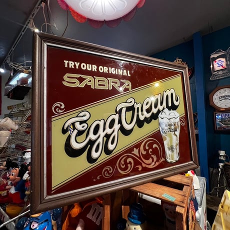 ヴィンテージ　パブミラー　SABRA Egg Cream 17-158