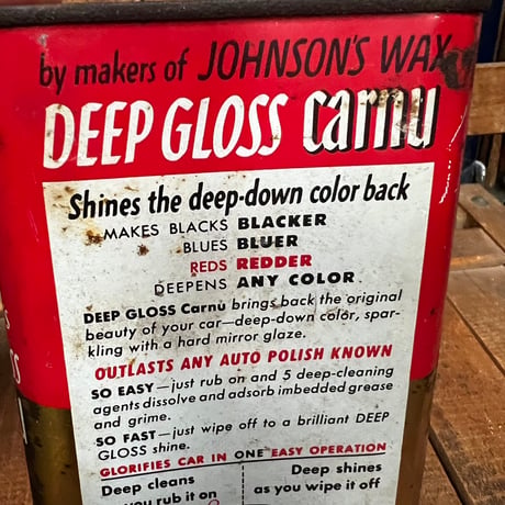 vintage　DEEP GLOSS CARNU WAX CAN　16-C-5