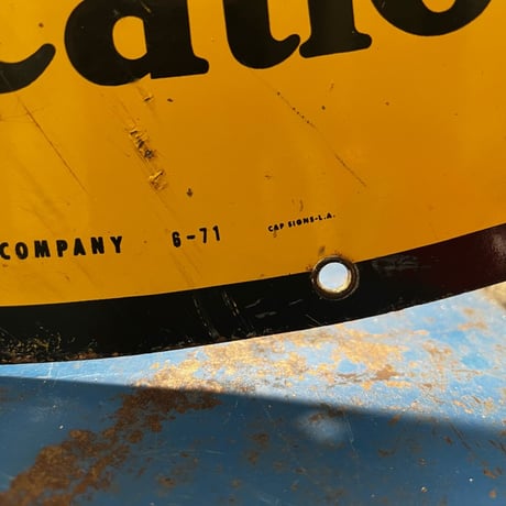 Vintage 1971 PENNZOIL 両面 看板 17-299