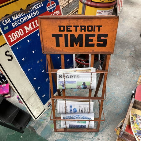 DETROIT TIMES　ヴィンテージ　ニュースペーパースタンド 　15-271