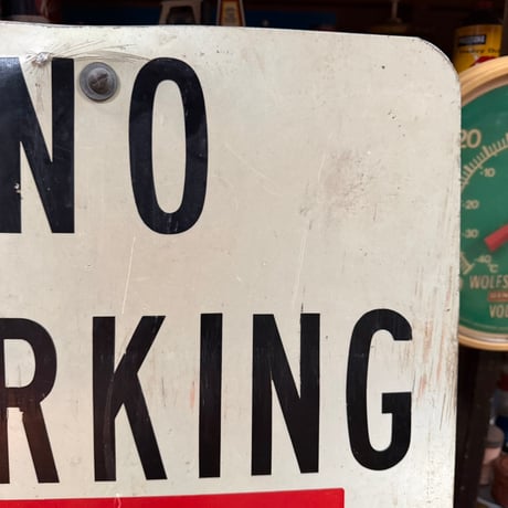 Vintage NO PARKING / SCHOOL BUS STOP 道路標識 20-202-50