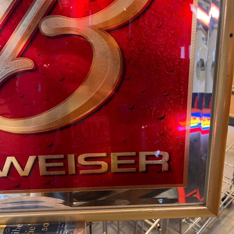 Budweiser バドワイザー ビール ヴィンテージ パブミラー (12)315 | Big