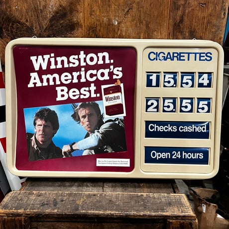 Vintage Winston Cigarette Display Sign 19-334