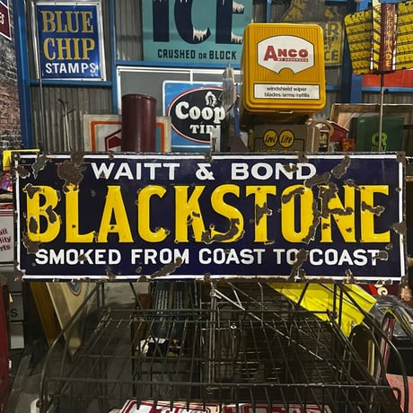 Vintage Waitt&Bond.Inc（葉巻メーカー) BLACKSTONE ENAMEL SIGN 17-274