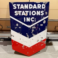 Vintage STANDARD STATIONS INC. ホーロー看板 1-41