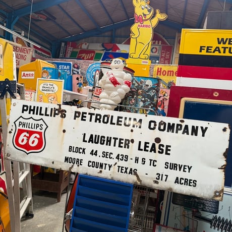 Vintage PHILLIPS 66 琺瑯 看板 1950'S 20-190