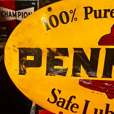 Vintage PENNZOIL 両面 Sign 20-294
