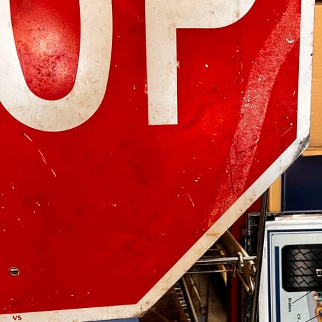 Vintage STOP ROADSIGN 道路標識 20-202-16