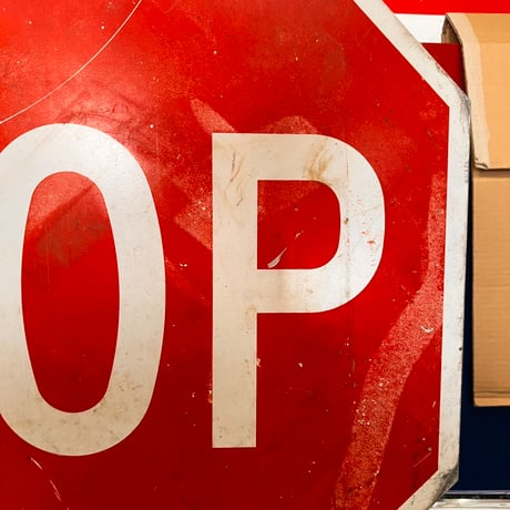 Vintage STOP ROADSIGN 道路標識 20-202-16