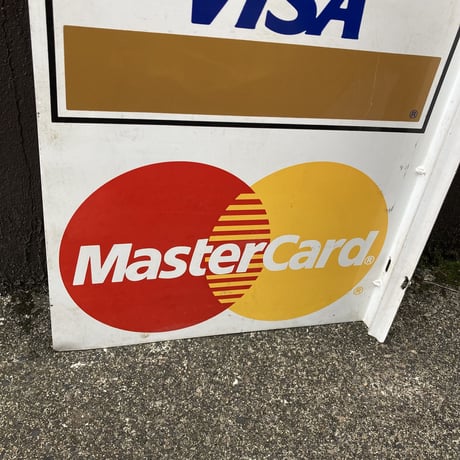 DISCOVER VISA MASTERCARD ヴィンテージ　両面看板　15-253
