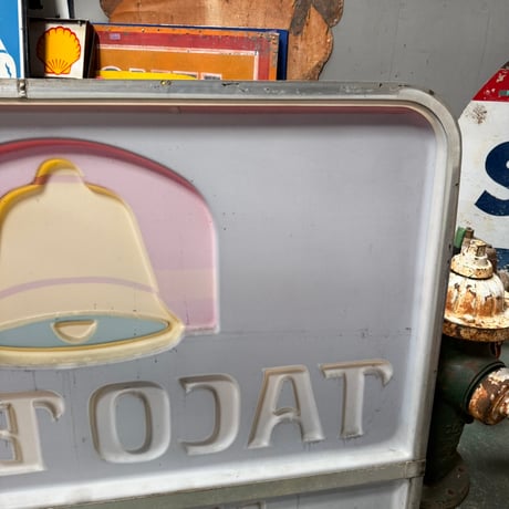 Vintage Taco Bell ドライブスルー 大型プラスチックサイン T-1