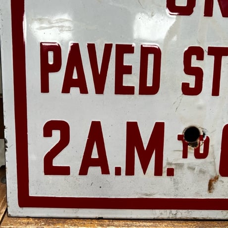 Vintage NO PARKING 道路標識 琺瑯看板 17-98
