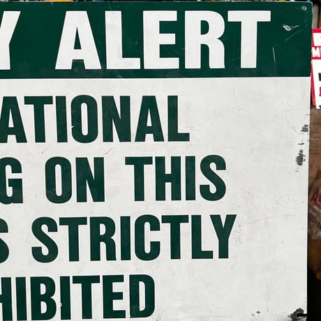 Vintage SAFETY ALERT 両面 SIGN 19-233