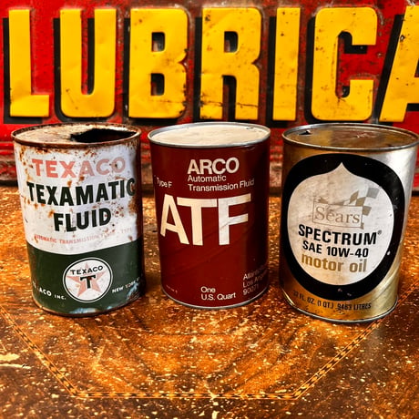 TEXACO ARCO Sears ヴィンテージ　オイル缶【3缶SET】　16-ｃ-81