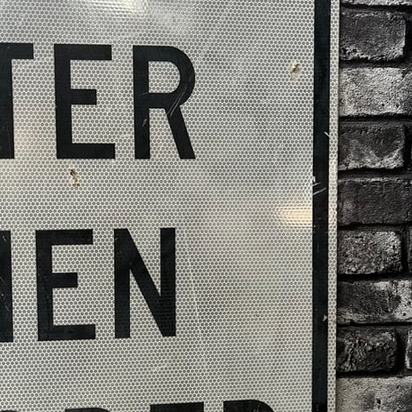 ヴィンテージ　ロードサイン　DO NOT ENTER WHEN FLOODED 16-501-7
