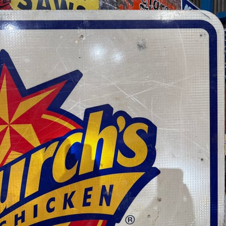 Vintage Church's CHICKEN 大型看板 18-226-2