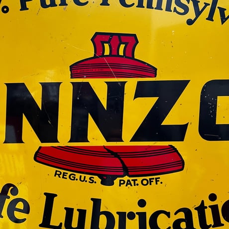 Vintage 1971 PENNZOIL 両面 看板 17-299