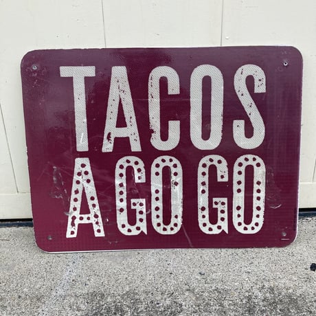 TACOS A GO GO × SUBWAY　ヴィンテージ　両面看板　14-389-28