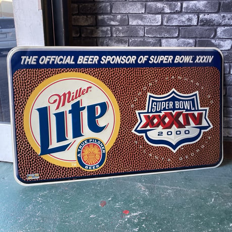 Miller Lite × SUPER BOWL　ヴィンテージ　看板　14-352