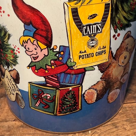 Vintage Seyfert’s ポテトチップス クリスマス限定 ディスプレイ缶 21-41-1
