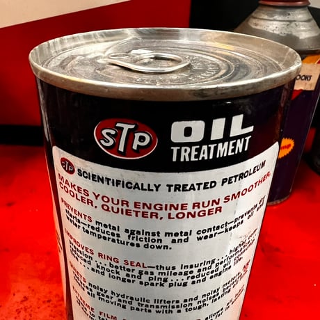 Vintage STP OIL CAN (中身入り) 17-77-27