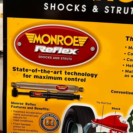 Vintage MONROE　SHOCKS ＆ STRUTS Sign 20-71
