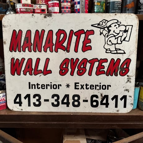Vintage MANARITE WALL SYSTEMS 両面看板 20-202-66