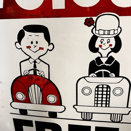 Vintage Welcome to A＆P! FREE PARKING SIGN 1950's 18-131