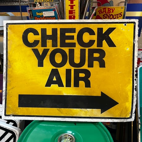 Vintage CHECK AIR 両面SIGN 19-108-50