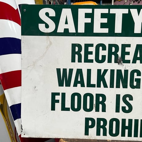 Vintage SAFETY ALERT 両面 SIGN 19-233