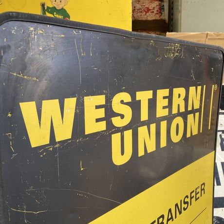 WESTERN UNION　ヴィンテージ　両面看板　11-299