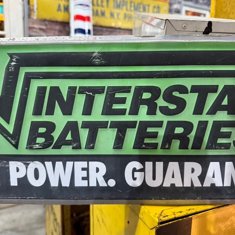 Vintage INTERSTATE BATTERIES 看板 20-192