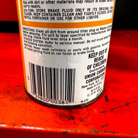 Vintage BRAKE FLUID OIL CAN  (中身入り)19-247-10