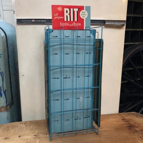 RIT 染料 ストアディスプレイ ヴィンテージ ラック