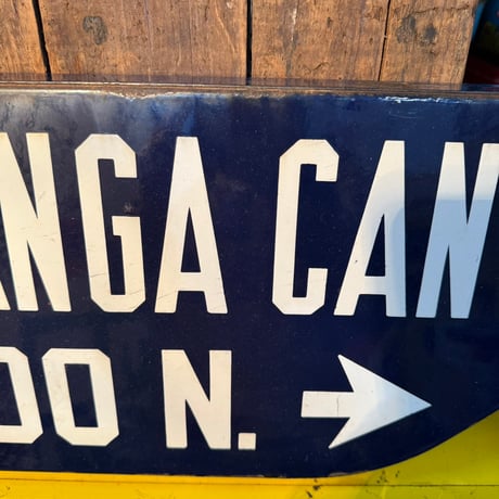 Vintage TOPANGA CANYON BLVD. 両面琺瑯看板 17-309