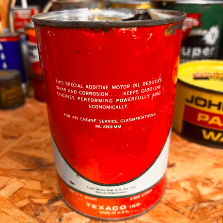 Vintage Texaco Motor Oil Can 16-c-71