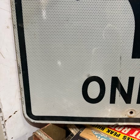 Vintage CENTER LANE ONLY ロードサイン 21-213-60