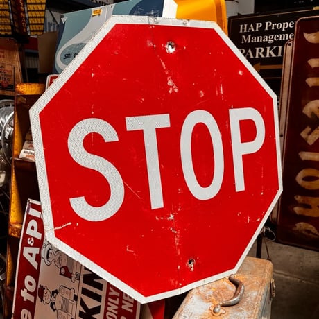 Vintage　ロードサイン　STOP　18-227-32