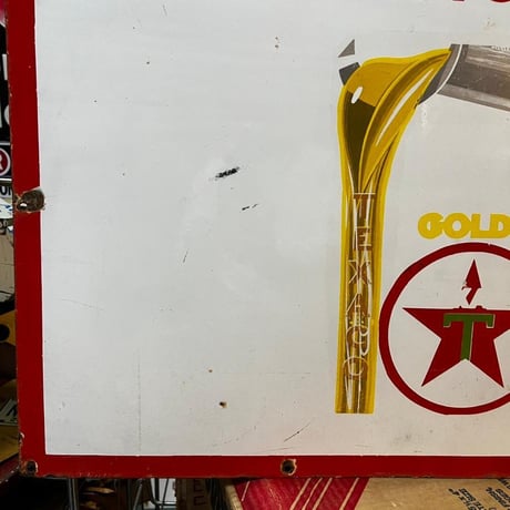 TEXACO ヴィンテージ 琺瑯　看板　K23-3