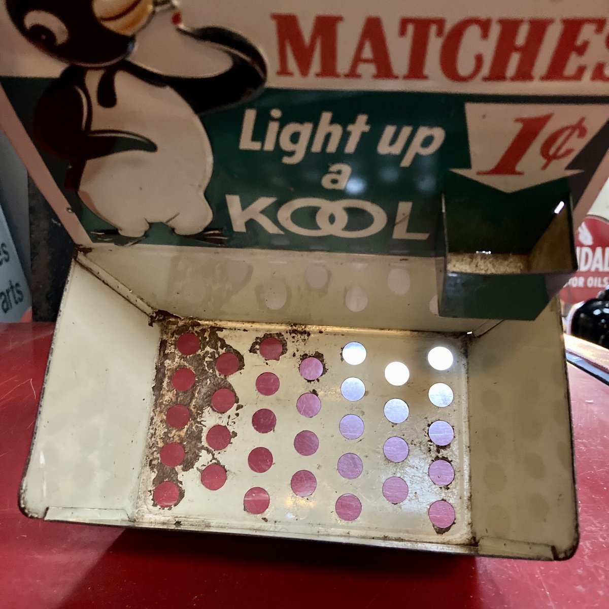 専用【KOOL】ヴィンテージマッチホルダーBOX KOOL】ヴィンテージマッチ