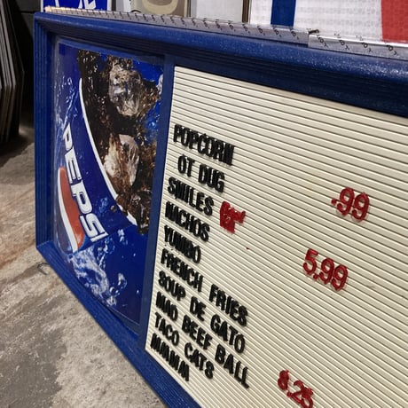 PEPSI　ヴィンテージ大型メニューボード　15-315
