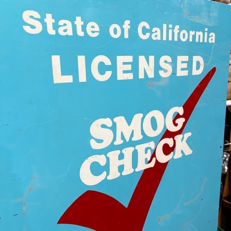 Vintage SMOG CHECK SIGN 19-110