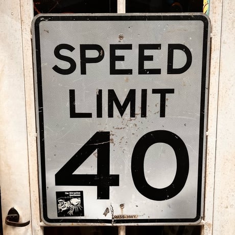 Vintage ロードサイン SPEED LIMIT 40 19-108-73
