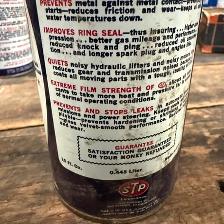 Vintage STP OIL CAN (中身入り) 17-77-19