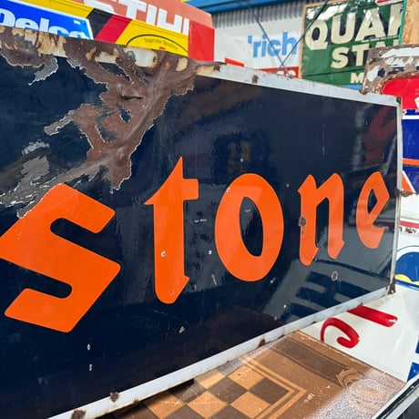 Vintage FIRESTONE 大型ホーロー看板 21-72